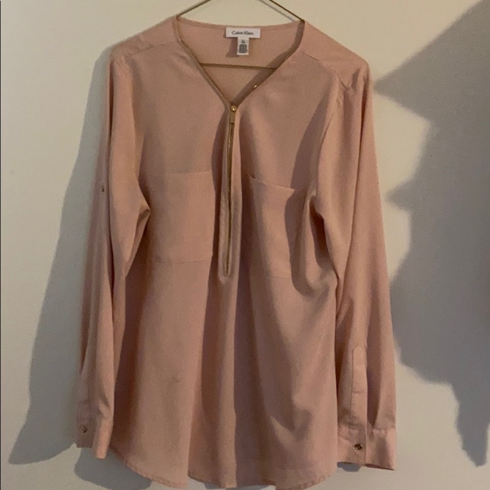 Long Sleeve Blush Blouse
